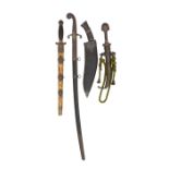 A Chinese Sword, A Turkish Sabre, A Nepalese Kukri, And A North African Jambiya (4)