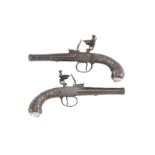 A Pair Of 50-Bore Flintlock Box-Lock Pistols (2)