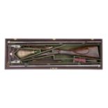 A Rare Cased 16-Bore D.B. Flintlock Sporting Gun With Two Pairs Of Barrels