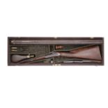 A Rare Cased 17-Bore Percussion D.B. Sporting Gun