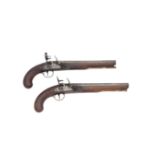 A Pair Of Irish 20-Bore Flintlock Officer's Pistols (2)
