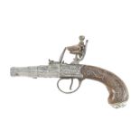 A Small 100-Bore Flintlock Box-Lock Pocket Pistol