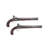 A Pair Of 28-Bore Flintlock Duelling Pistols (2)