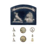 A Group Of Silvered And Ormolu Carriage Badges (9)