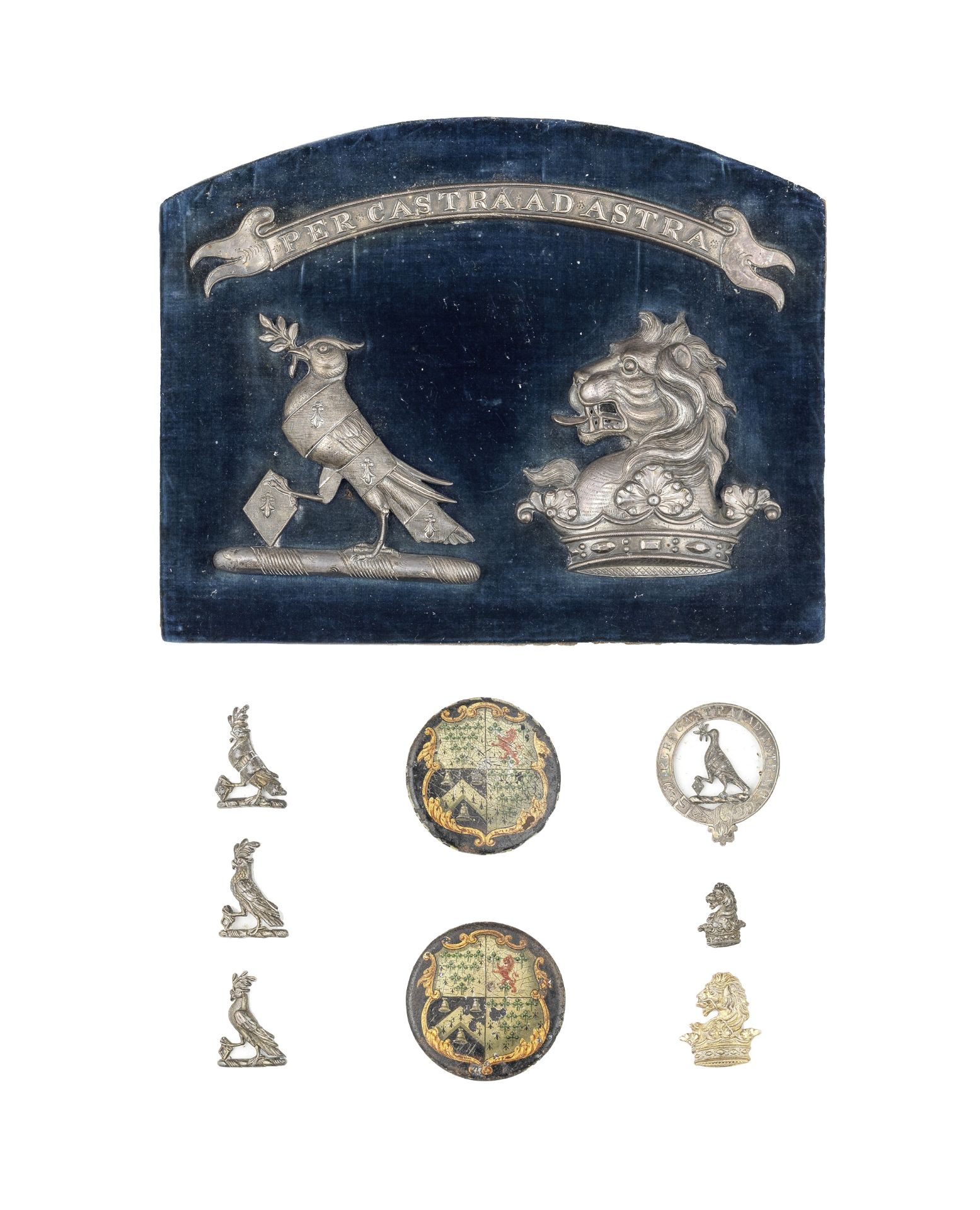 A Group Of Silvered And Ormolu Carriage Badges (9)