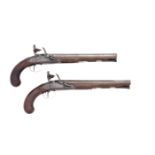 A Fine Pair Of Silver-Mounted 32-Bore Flintlock Duelling Pistols (2)