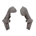 A Composed Pair Of Italian Pauldrons And Vambraces (2)