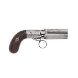 A Liège Percussion Mariette Patent Four-Shot Pepperbox Revolver Of Small Bore