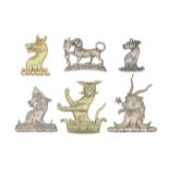 A Group Of Silvered, Ormolu And Brass Carriage Badges (6)