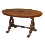 A 19th century mahogany centre table with oval top