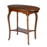 A late 19th Century Rosewood and marquetry inlaid side table