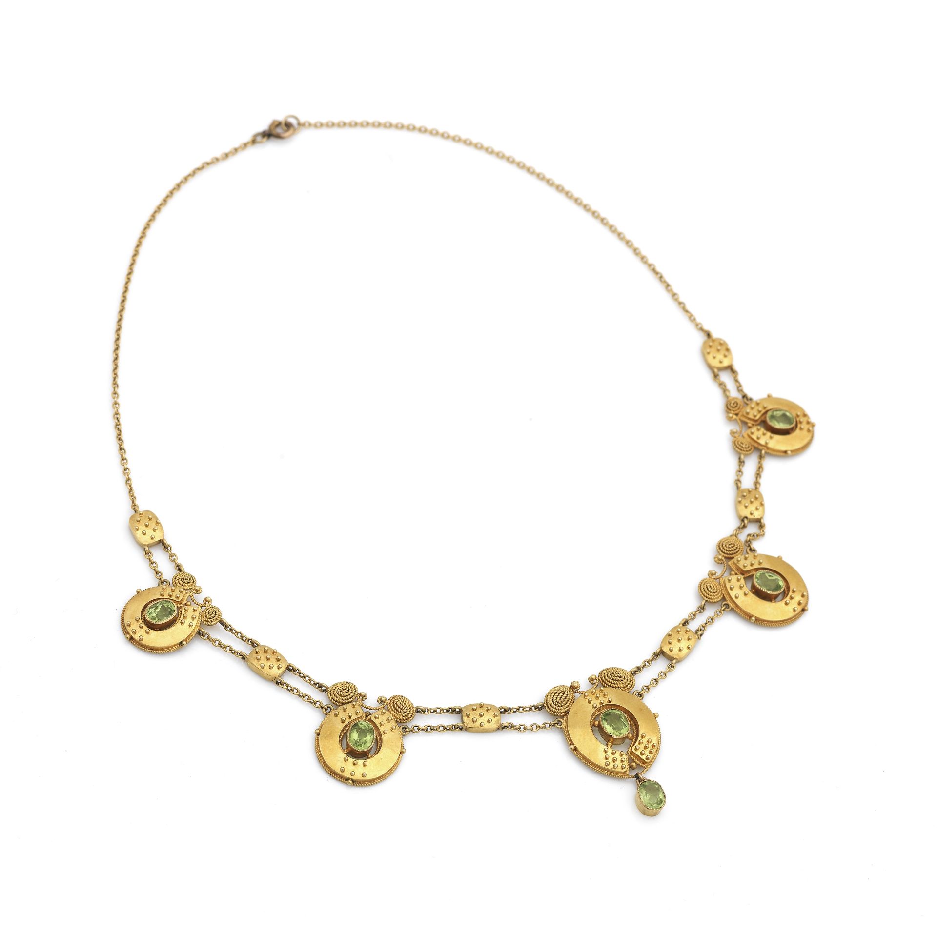 A peridot necklace