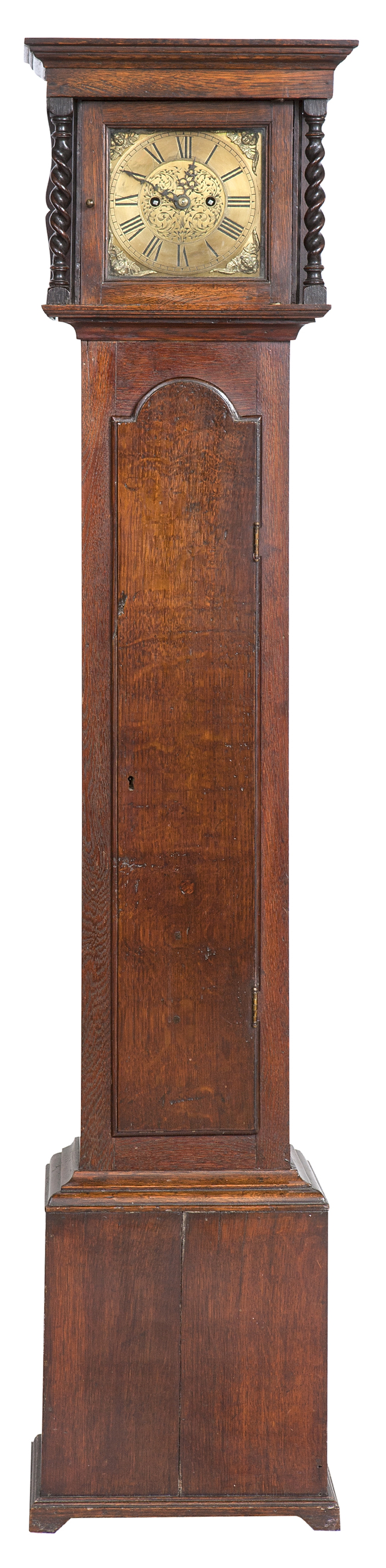 An 18th century style oak cased 'Grandmother' clock Early 20th century