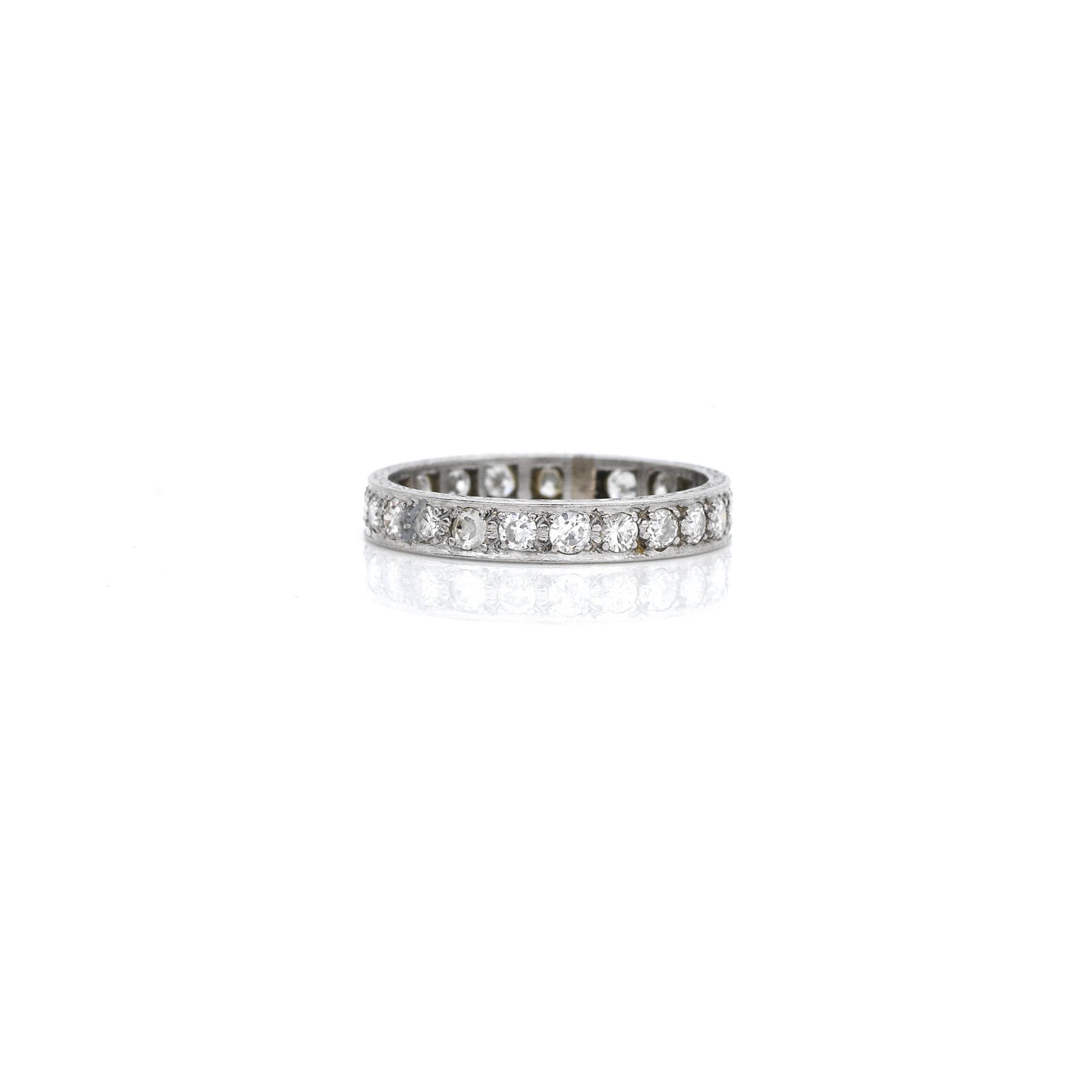 A diamond eternity ring