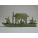 A Jade Pleasure Boat 19th century