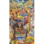 Mick Rooney R.A. (British, born 1944) Surrey Street Market (Exhibited: Royal Academy Summer Exhib...