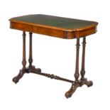 A 19th century walnut writing table