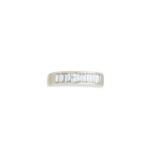 A diamond half-eternity ring