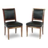 A pair of Empire Revival mahogany chairs, late 19th/early 20th century (2)