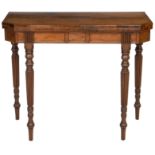 A 19th century mahogany and cross banded card table