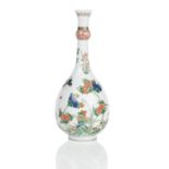 A famille verte bottle vase, Kangxi