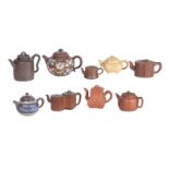 A collection of Yixing teapots 19th century,