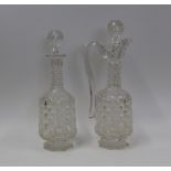 A Stourbridge claret jug and decanter circa 1880