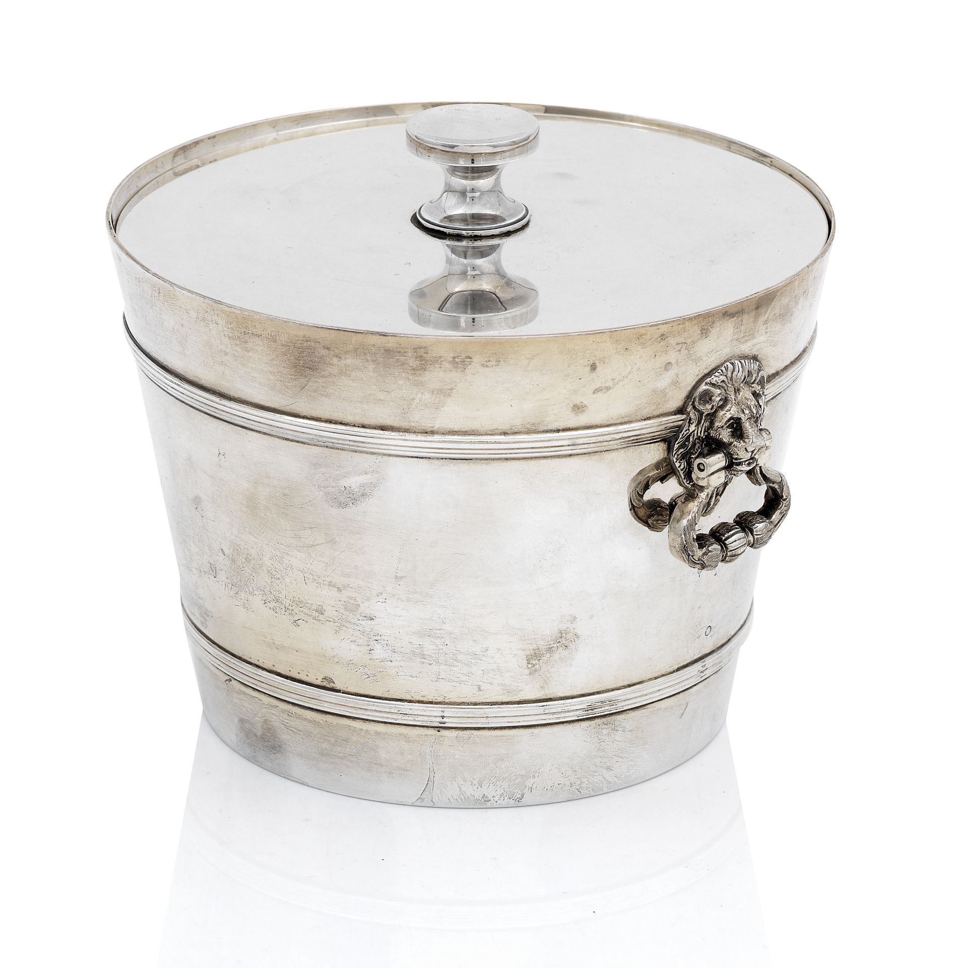 A silver ice bucket by Asprey & Co., London, 1967