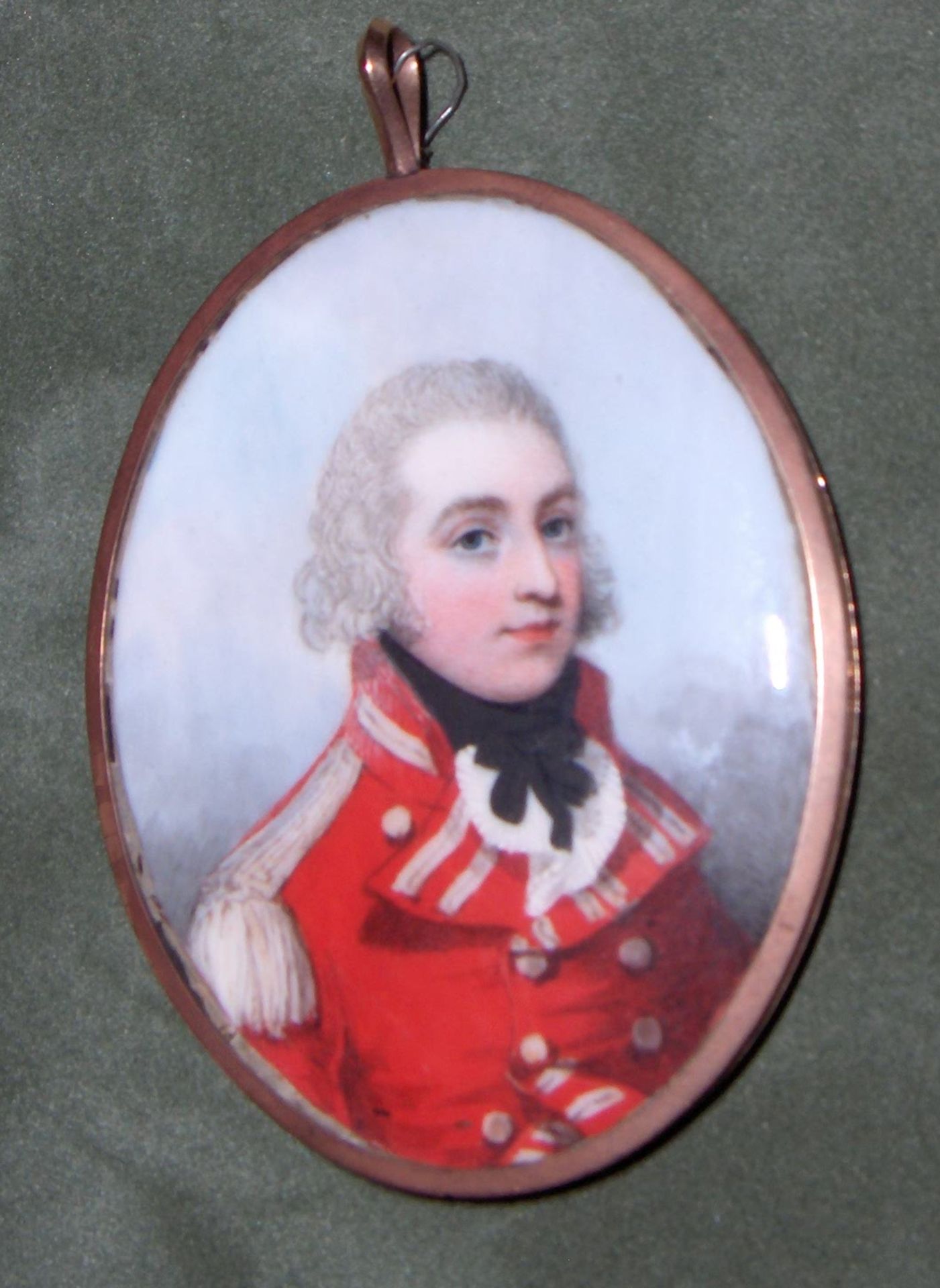 Frederick Buck (Irish, 1771-circa 1840) An Officer, wearing scarlet coatee with silver buttons, b...