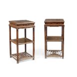 A pair of hardwood pot-stands Late 19th century/early 20th century