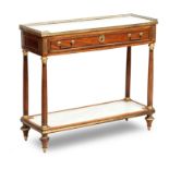 A 19th century Louis XVI style mahogany marble top buffet