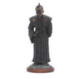 A Cast Bronze model of a Samurai, 20th century