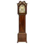 A late George III mahogany longcase clock Engraved to the arch Nathaniel Brown of Manchester