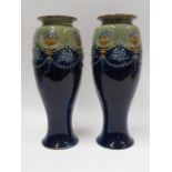 A pair of Doulton Lambeth stoneware vases circa 1900