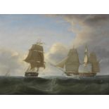 John Lynn (British, fl. 1826-1845) Her Majesty's Ships at sea