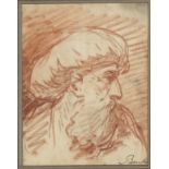 Follower of Francois Boucher Man in profile