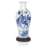 A Blue and White Baluster vase 19th century