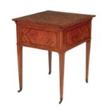 A 20th century satinwood and rosewood crossbanded occasional table
