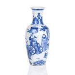 A Large blue and balaster vase Bearing Kangxi six character mark but 19th century,
