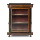 A late 19th century ebonised and walnut gilt metal mounted side cabinet