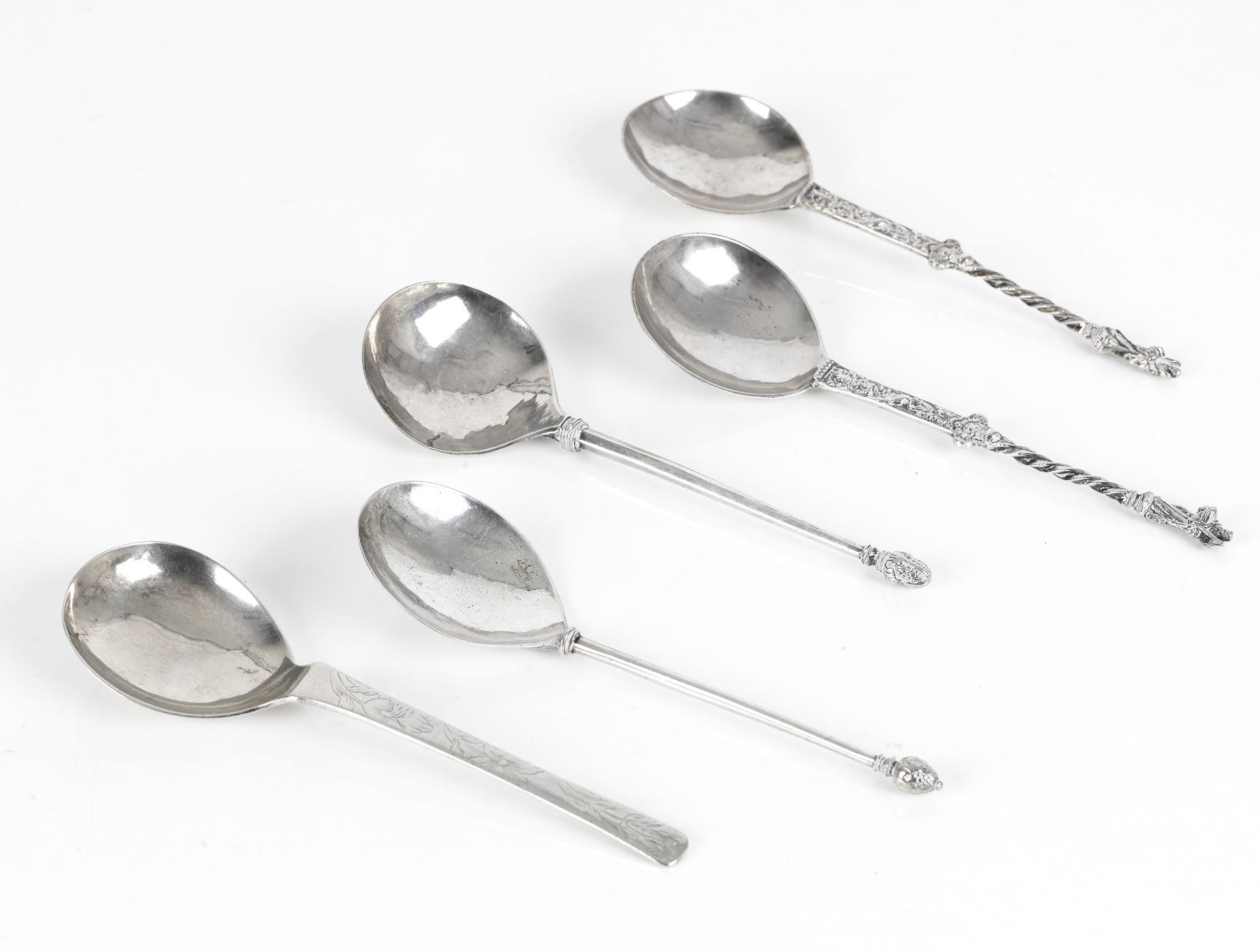 Five Baltic or Scandinavian Silver Spoons 17th century (5)