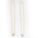 Two cultured pearl necklaces