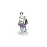 A Meissen figure of a gardener, early 20th century