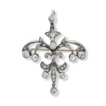 A diamond brooch/pendant