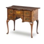 A 19th century Dutch walnut marquetry inlaid lowboy