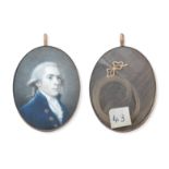 English School, circa 1795 A Gentleman, called Mr Perigal, wearing blue coat with brass buttons o...