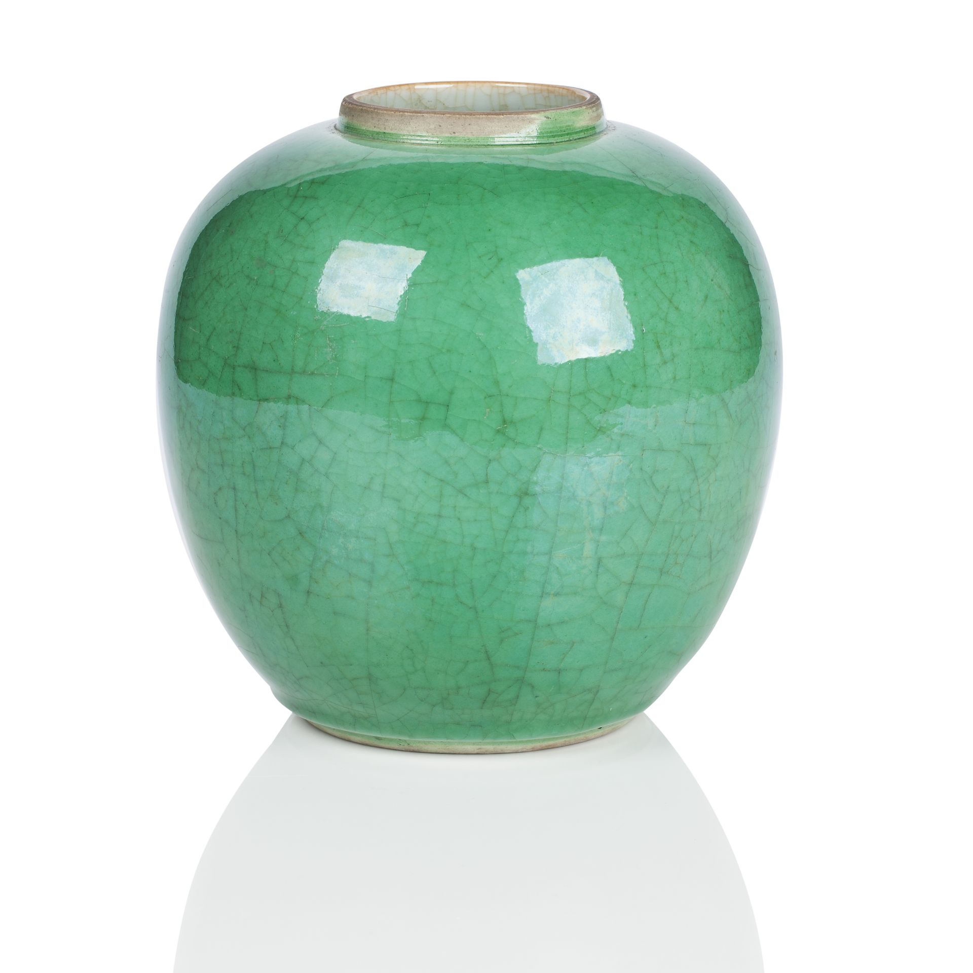 A 'Green ge' glazed jar 19th Century