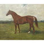 John Emms (British, 1843-1912) 'Fortunio' - A Chestnut Horse in Landscape