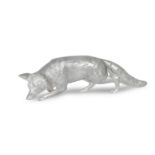 A small modern silver fox ornament London 2019 (maker indistinct)