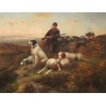 William Henderson (British, 1844-1904) The Day's Bag - On the Moors, Setters and Ghillie waiting ...